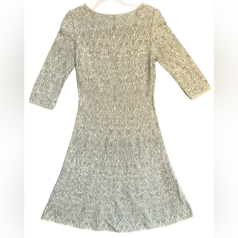 Peruvian Connection‎ Quarter Sleeve Midi Dress 100% Pima Cotton Floral Sz Small - Picture 6 of 6